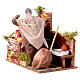 Woman cooking polenta, animated character for 12 cm Nativity Scene, 10x15x10 cm s2