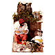 Man warming his hands nativity scene 8 cm animated 10x15x10 cm s1