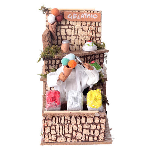 Ice cream maker, 15x10x15 cm, animated Nativity Scene of 8 cm 1