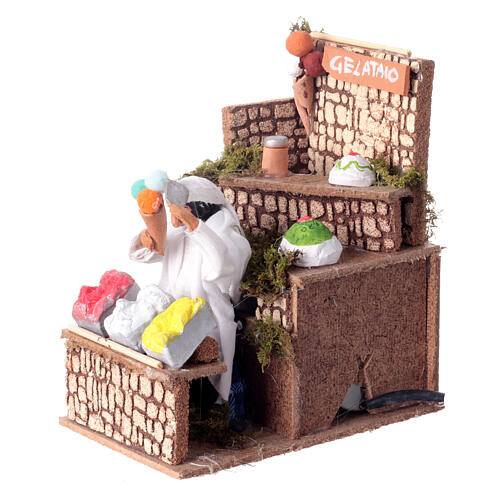 Ice cream maker, 15x10x15 cm, animated Nativity Scene of 8 cm 3