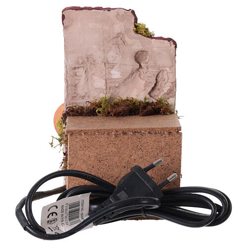 Terracotta vendor with motion for 10 cm Nativity Scene, 10x10x15 cm 4