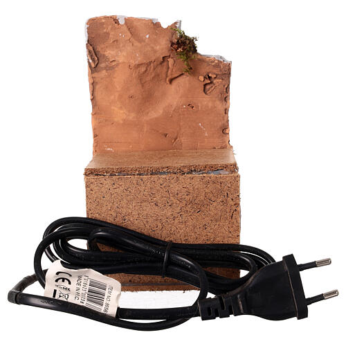 Korbverkäuferin in Bewegung, für 10 cm Krippe, 10x15x15 cm, Terrakotta 4