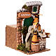 Animated basket seller 10x15x15 cm nativity scene 10 cm terracotta s3