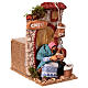 Animated coffee seller 10 cm terracotta nativity scene 10x15x15 cm s3