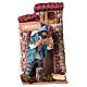 Venditore di legna con movimento presepe 10 cm 10x15x15 cm s1