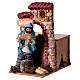 Venditore di legna con movimento presepe 10 cm 10x15x15 cm s2