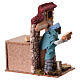 Venditore di legna con movimento presepe 10 cm 10x15x15 cm s3