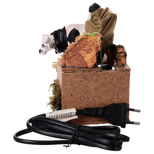 Melker in Bewegung, für 8 cm Krippe, 10x15x15 cm, Terrakotta 5