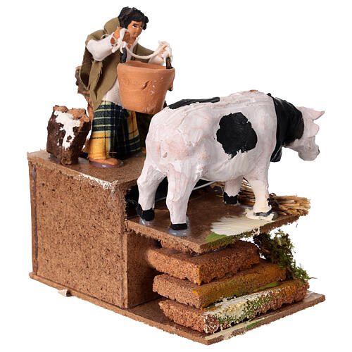 Animated milker, 10x15x15 cm, for 8 cm terracotta Nativity Scene 3