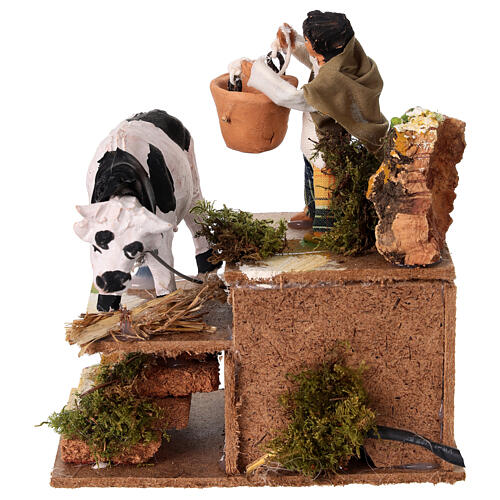 Animated milker, 10x15x15 cm, for 8 cm terracotta Nativity Scene 4