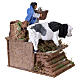 Trayeur en mouvement 10x15x15 cm crèche 8 cm terre cuite s3