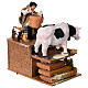 Animated milker 10x15x15 cm nativity scene 8 cm terracotta s3