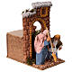 Woman sweeping animated nativity scene 10x15x15 cm, 10 cm terracotta s3