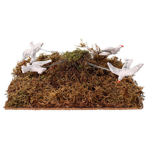 Mouettes en vol mouvement 20x20x10 cm crèche 18-20 cm terre cuite 1