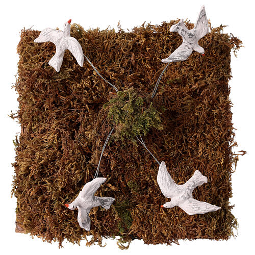 Gabbiani in volo movimento 20x20x10 cm presepe 18-20 cm terracotta 2