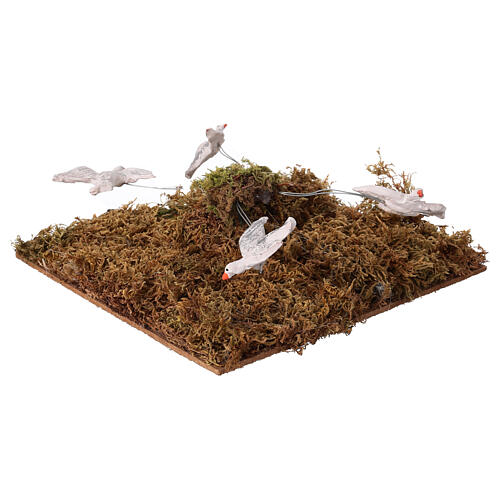 Gabbiani in volo movimento 20x20x10 cm presepe 18-20 cm terracotta 3