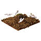 Gabbiani in volo movimento 20x20x10 cm presepe 18-20 cm terracotta s3