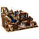 Wioska rybacka z ruchomą kaskadą, do szopki 10 cm s2