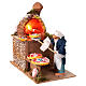 Pizzaiolo in movimento forno illuminato 20x20x12 presepe 15 cm terracotta s2