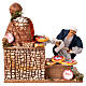 Pizza chef animated lighted oven 20x20x12 nativity scene 15 cm terracotta s1