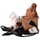 Animated baker 18x12x20 cm illuminated oven 15 cm nativity scene s4