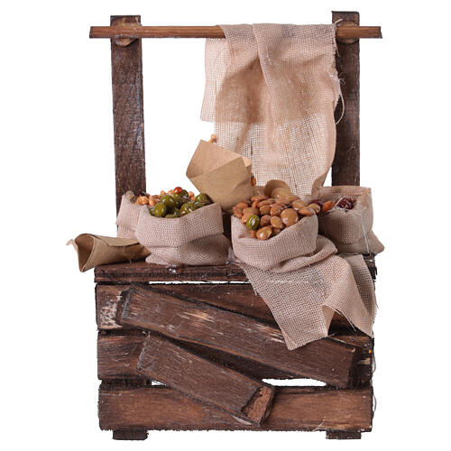 Seed and legume stand for 10-12 cm Neapolitan Nativity Scene, terracotta 1