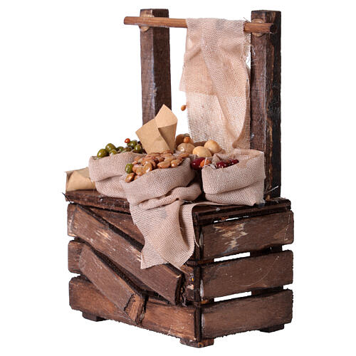 Étalage graines et légumineuses crèche napolitaine 10-12 cm en terre cuite 3