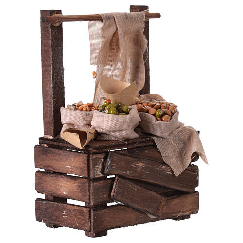 Banchetto semi e legumi presepe napoletano 10-12 cm terracotta 4