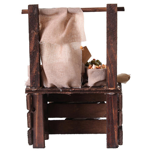 Barraca de grãos e leguminosas presépio napolitano 10-12 cm terracota 5