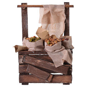 Neapolitan nativity seed and legume market stand, 10-12 cm terracotta