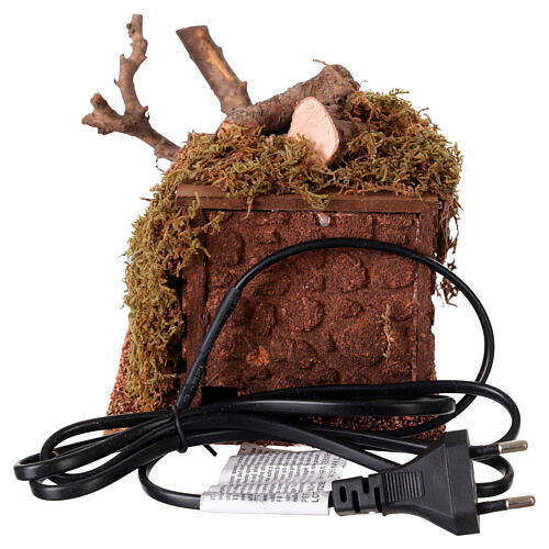 Leñador con árbol cayendo movimiento belén 12 cm 4