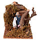 Bûcheron avec arbre tombant mouvement crèche 12 cm s1