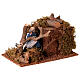 Bûcheron avec arbre tombant mouvement crèche 12 cm s3