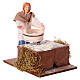 Mulher com peneira e farinha movimento presépio 12 cm s3