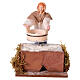 Animated woman sifting flour for 12 cm nativity scene s1