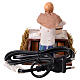 Animated woman sifting flour for 12 cm nativity scene s4