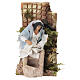 Lavandière en mouvement crèche 12 cm 16x9x14 cm s1