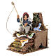 Escenografía para belén 8 cm pescador con movimiento 15x10x15 cm s3