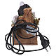 Animated elderly sheep shearer, 15x9x14 cm, for 10 cm Nativity Scene s4