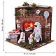 Pizzaiolo in movimento con forno illuminato 15x15 cm per presepe da 10 cm s1