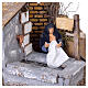 Lavandaia movimento 20x24x21 cm con fontana funzionante presepe 12 cm s2