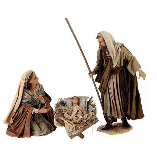Christi Geburt, Figurengruppe, für 30 cm Krippe von Angela Tripi, Terrakotta 1