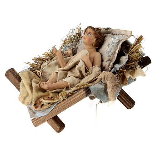Christi Geburt, Figurengruppe, für 30 cm Krippe von Angela Tripi, Terrakotta 8