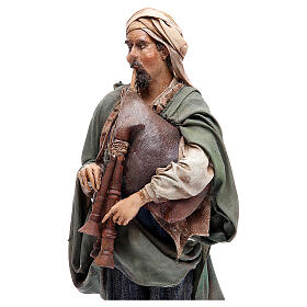 Crèche Noel Angela Tripi: Joueur de cornemuse crèche terre cuite Angela Tripi 30 cm