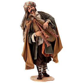 Joueur de cornemuse crèche terre cuite Angela Tripi 30 cm