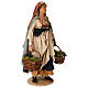 Nativity scene figurine, woman with baskets 30 cm, Angela Tripi s5