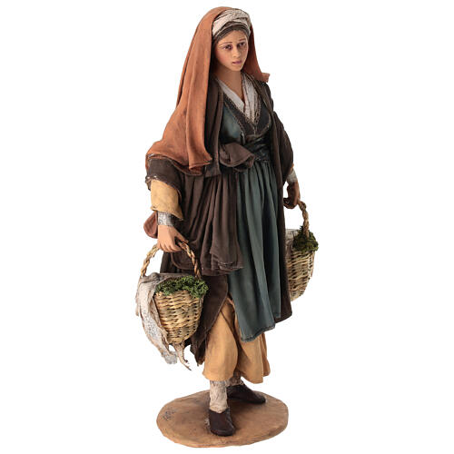 Kobieta z koszami 30 cm Angela Tripi terakota 5