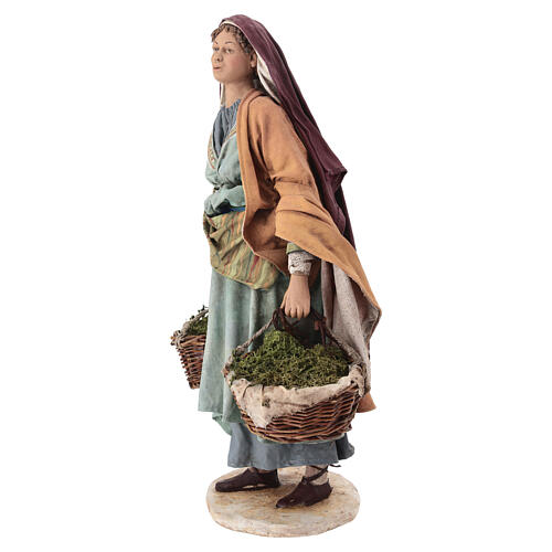 Mulher com cestas 30 cm Angela Tripi terracota 3