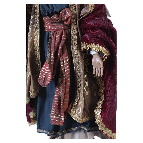 Nativity scene figurine, king Melchior 30 cm, Angela Tripi 7