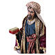 Roi Mage blanc crèche terre cuite Angela Tripi 30 cm s6